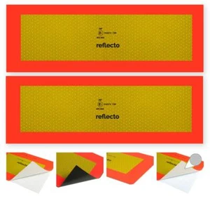 Heckmarkierung für Anhänger Auflieger – magnetisch, Aufkleber, Alu - ECE 70.01 - Bild 1 von 4