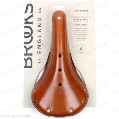 Brooks B17 Narrow - Honey - Classic Leather Bicycle Saddle with Black Rails - Image 1 of 4