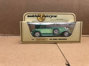 MATCHBOX MODELS OF YESTERYEAR 1930 MODEL J DUESENBERG Y4 - Picture 1 of 5