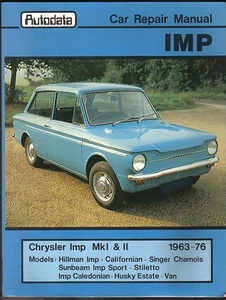 Hillman Chrysler Imp Mk I & II Singer Sunbeam 1963-76 Autodata Car Repair Manual - Picture 1 of 1
