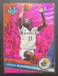 2023-24 Bowman U Cromo Jamari McDowell 1st Bowman Rosa #ed 087/125 Kansas - Imagen 1 de 2