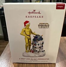 STAR WARS 2019 HALLMARK KEEPSAKE ORNAMENT C-3PO AND R2-D2 PEEKBUSTER MAGIC