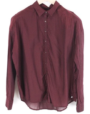 Scotch & Soda AMS Blauw Donna Camicia ~ L Rosso Trasparente Leggero Motivo - Immagine 1 di 4