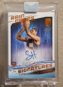 2023-24 Topps Three #RS-SH Scoot Henderson - Gotas de lluvia automáticas/25 (RC) BLAZERS - Imagen 1 de 2