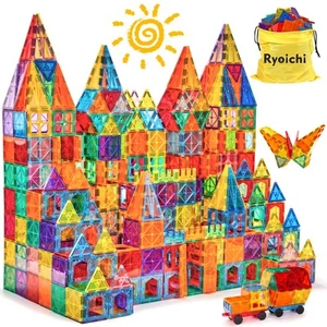 138PCS Magnetic Building Tiles Set with 2 Cars, STEM Educational Construction... - Picture 1 of 8