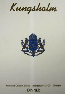 Kungsholm Scandinavian Smorgasbord Restaurant Menu Puppet Theater Chicago 1950s - Bild 1 von 5