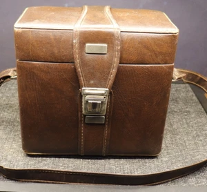 Vintage Marsand Kameratasche mit Einsatz Hart Kunstleder Vinyl Braun Top Zustand - Bild 1 von 10