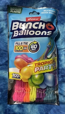 Zuru Bunch O Balloons Tropical Party Self-Sealing Water Balloons 100 Count 1pack - Image 1 of 2