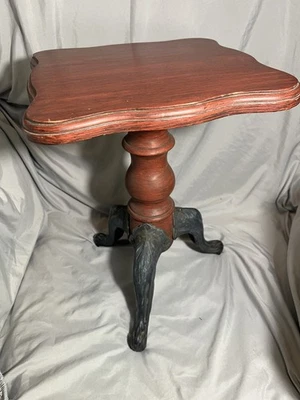 Antiguo taburete de piano Grollman MFG Co. Chicago EE. UU. con pies de hierro fundido Foto 1 de 4