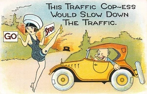 #K1879 AUTO COMIC POSTCARD - Picture 1 of 2