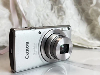 Canon PowerShot ELPH 180/IXUS 175 20MP Digital Camera Gift Silver English Tested - Image 1 of 4