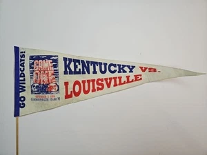 Vintage 1994 Kentucky Wildcats Pennant Vs Louisville Cardinals Commonwealth - Picture 1 of 6