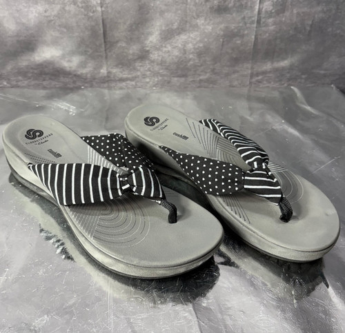 Clarks Cloudsteppers Arla Glison sandali donna 10 plateau infradito nero