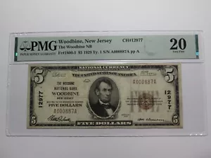 $5 1929 Woodbine New Jersey NJ National Currency Bank Note Bill Ch. #12977 VF20 - Picture 1 of 4