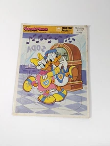 Puzzle Disney Pato Donald y Pato Margarita Marco-Bandeja de Danza Cartón Dorado De Colección - Imagen 1 de 4