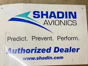 SHADIN AVIONICS AUTHORIZED DEALER METAL SIGN 36"L X 24" H - Picture 1 of 3