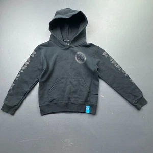Mammoth Mountain Hoodie Boys Small Black Graphic Pullover Sweatshirt Logo Ski - Picture 1 of 11