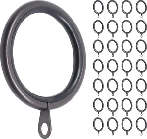 14 Pcs 1.5-Inch Inner Diameter Metal Curtain Rings with Eyelets, Fits up to 1 1/ - Picture 1 of 2
