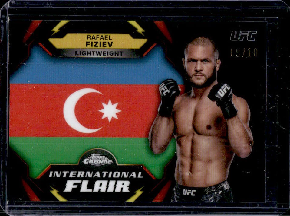 2024 Topps Chrome UFC Rafael Fiziev International Flair Black Refractor #09/10