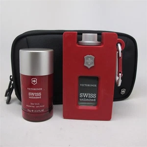 SWISS UNLIMITED by Victorinox 3 Pc Set: 2.5 oz EDT Spray, 2.5 oz Deo Stick & Bag - Picture 1 of 1