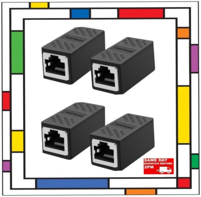 RJ45 da donna a donna CAT6 5e 5 4 adattatore connettore Ethernet LAN di rete - Immagine 1 di 3