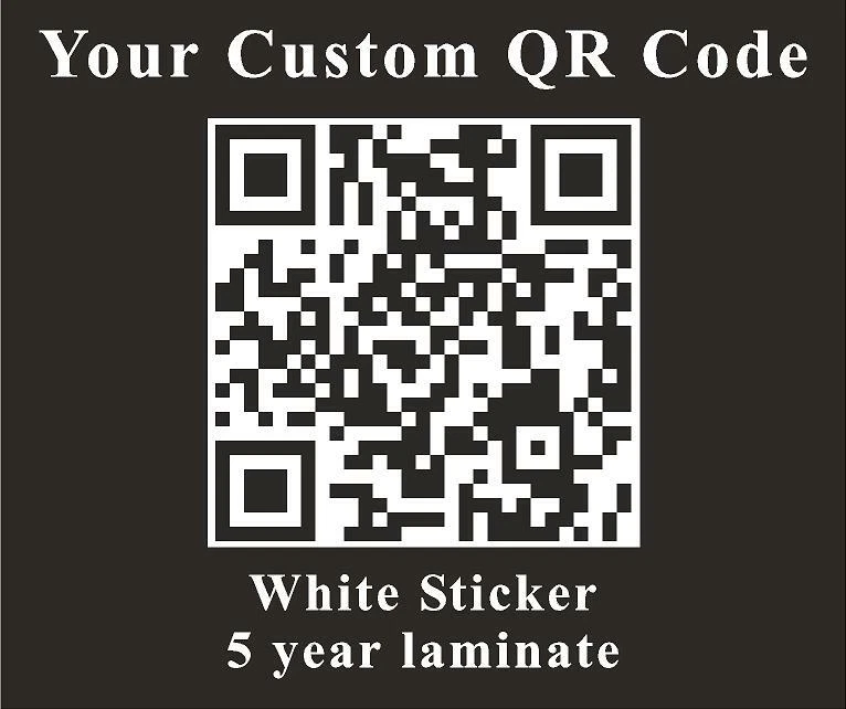 CUSTOM QR Code Serial Labels Custom Printed 1" - 12" (choose size) (Vinyl Print) - Image 1 of 1