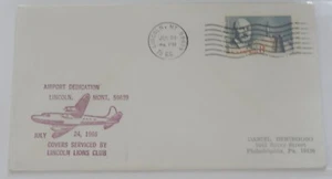 Lincoln Montana airport dedication July 24 1966 airmail - Picture 1 of 2
