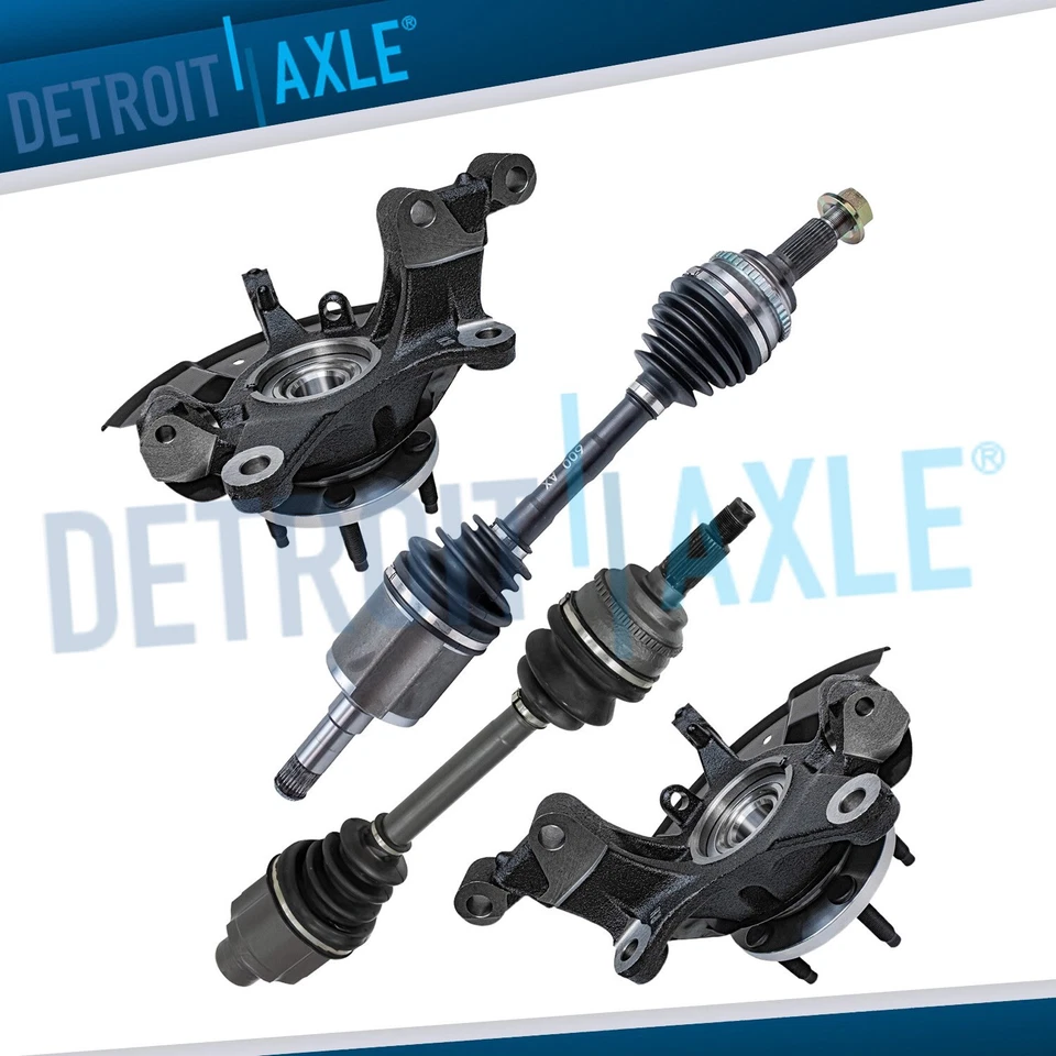 Cojinetes de cubo de rueda AWD nudillos delanteros ejes CV para Ford Edge MKX 2007 2008-2010 Foto 1 de 4