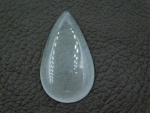 Teardrop Natural Rock Crystal Doublet Making Cap Frosted Flat Back Low Dome Top - Imagen 1 de 7