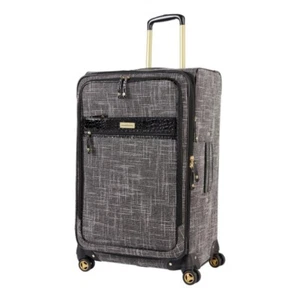*Samantha Brown Vintage Tweed 26" Spinner Luggage - Black - Picture 1 of 6