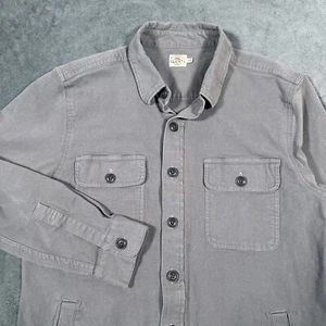 Camisa Faherty Para Hombres Gris Medio CPO Sin Forro Elastizado Algodón Chaqueta Bolsillos Cazadora - Imagen 1 de 14