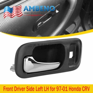 Door Handle Inside Inner Black Front Driver Side Left LH for 1997-2001 Honda CRV - Picture 1 of 12
