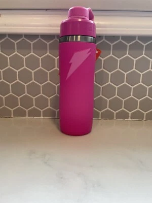 Gatorade Overtime 22 oz. Garrafa de aço inoxidável com tampa de rosca rosa nova com etiquetas - Imagem 1 de 4