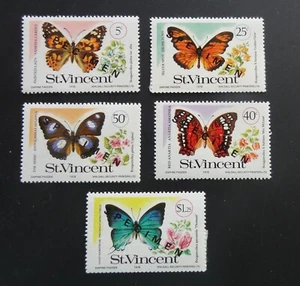 St. Vinzenz - 5 Briefmarken - SCHMETTERLINGE - POSTFRISCH/OG (1415) - Bild 1 von 3