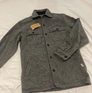 Woolrich Cape Coat Mackinaw Cruiser Wool Shirt Jacket Jac Gray Barn Work Shacket - Bild 1 von 9