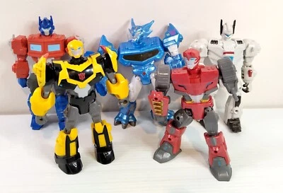 5 x Figuras de acción TRANSFORMERS HASBRO SUPER HERO MASHERS STEELJAW OPTIMUS Foto 1 de 4