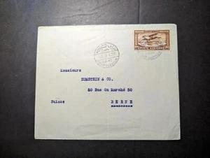 1931 Egypt Airmail LZ 127 Graf Zeppelin Cover Cairo to Bern Switzerland - Picture 1 of 2