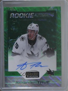 2020 O-Pee-Chee Platinum Emerald Surge /10 Alexander True #R-TA Rookie Auto RC