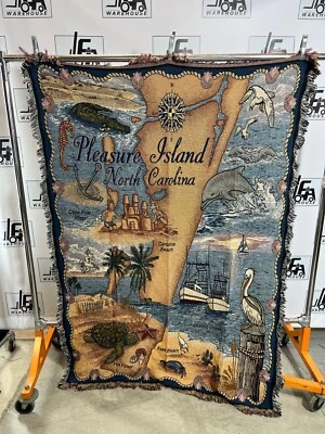 Pleasure Island Carolina del Norte EE. UU. Manta tejida nueva simplemente hogar 63x52 Foto 1 de 4