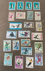 1CE SKATING. THIS IS A SELECTION OF 50 USED STAMPS. U
