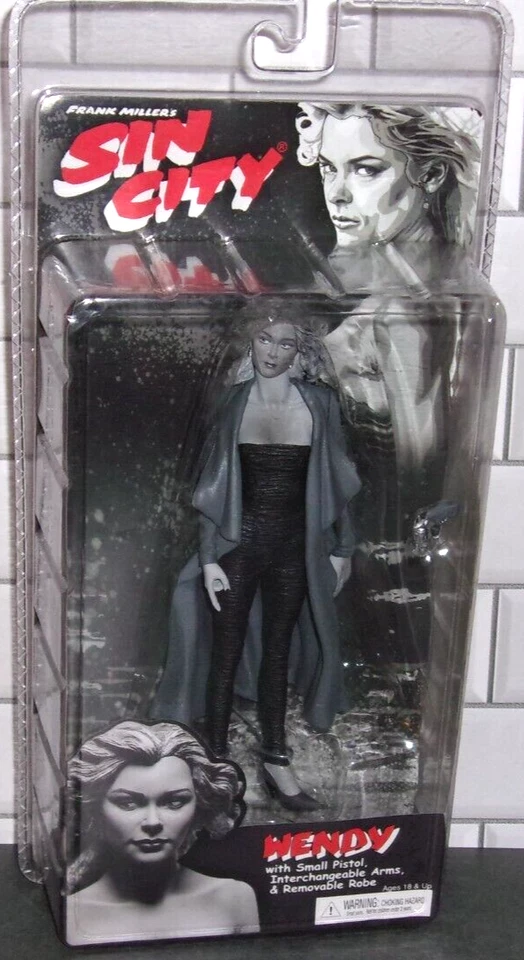 Sin City Serie 2 B&W WENDY con Pistola y Bata 7" Figura 2005 Neca Sellado Foto 1 de 1