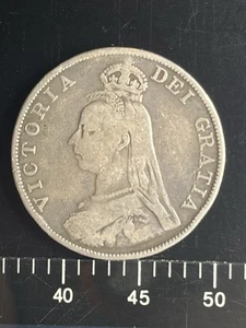1889 Great Britain Double Florin Silver Coin Queen Victoria Jubilee Head NICE - Picture 1 of 2