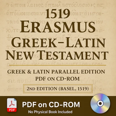 1519 Erasmus Greek Latin New Testament Bible - Textus Receptus - PDF E-Book CD Foto 1 de 4