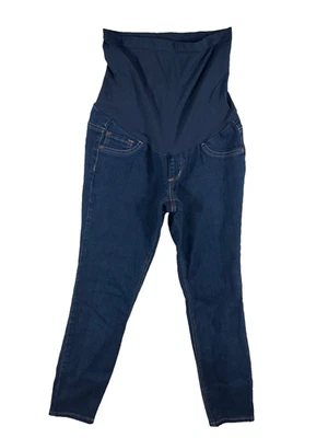Maternity Dark Wash Skinny Jeans Size Small Over belly Panel Denim Strech - Image 1 of 3