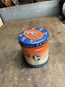 Vintage Empty E.G. Whitman Co Peanut Crunch Candy Marching Band Graphic Tin Can - Picture 1 of 16