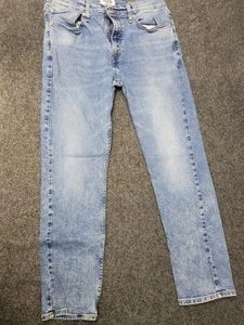 Denizen Levis 216 Slim Jeans Mens 34x30 Light Blue Denim Distressed Casual Pants - Picture 1 of 19