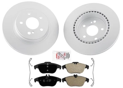 Rotores y pastillas de freno de disco recubiertos traseros para Mercedes Benz E550 12-14 convertible Foto 1 de 4