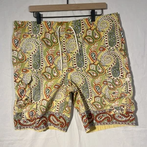 Vintage Ralph Lauren Polo Yello Cargo Shorts Floral Paisley Kordelzug Herren " - Bild 1 von 10