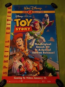 PÓSTER PROMOCIONAL VHS TOY STORY ON VIDEO COLECCIÓN ORO DISNEY RARO 1995 - Imagen 1 de 6