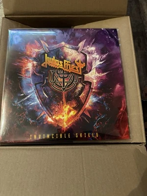 Judas Priest - Invincible Shield (2-LP PURPLE Vinyl) FULLY AUTOGRAPHED By All 5 - Image 1 of 2
